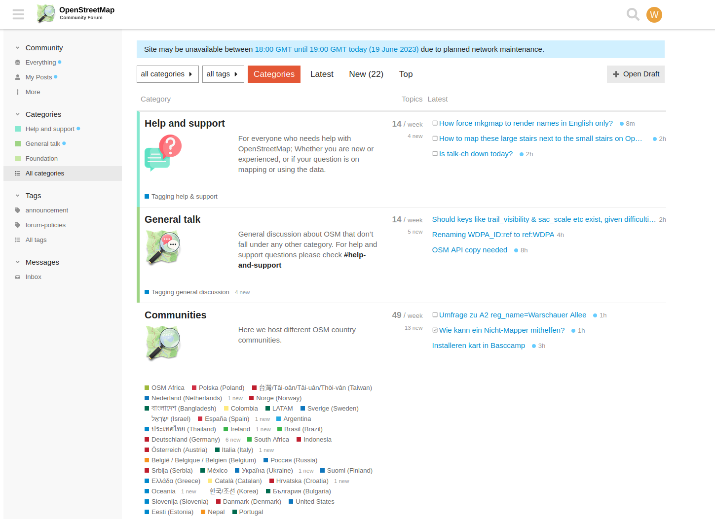 Discourse screenshot