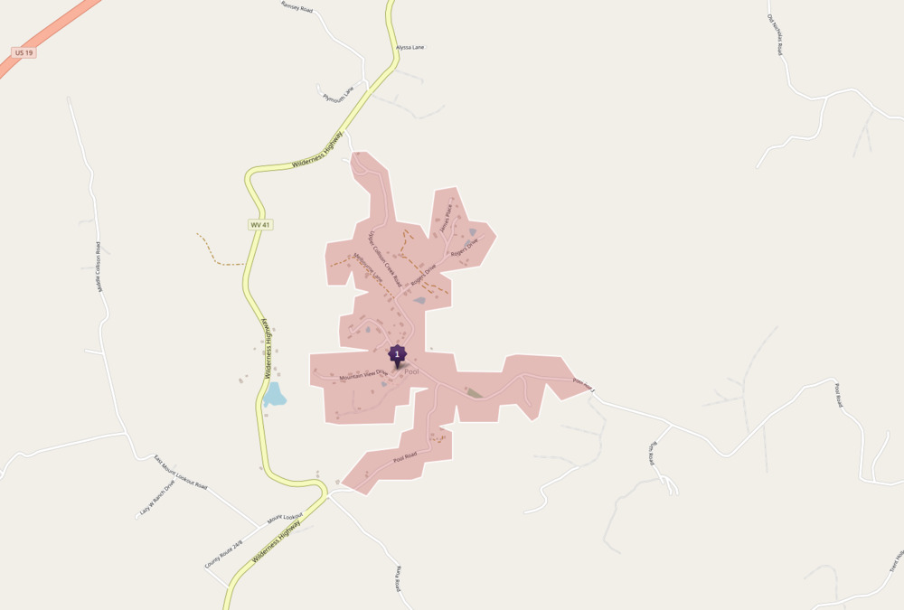 A rural residential area in West Virginia